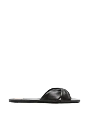 Prada クロスストラップ プラットフォーム サンダル | ニュートラル