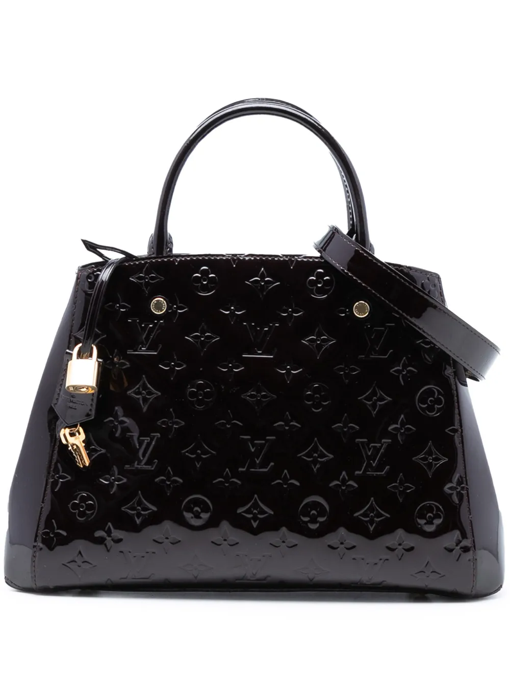 Louis Vuitton Pre-Owned 2016 Monogram Vernis Montaigne MM satchel - Viola