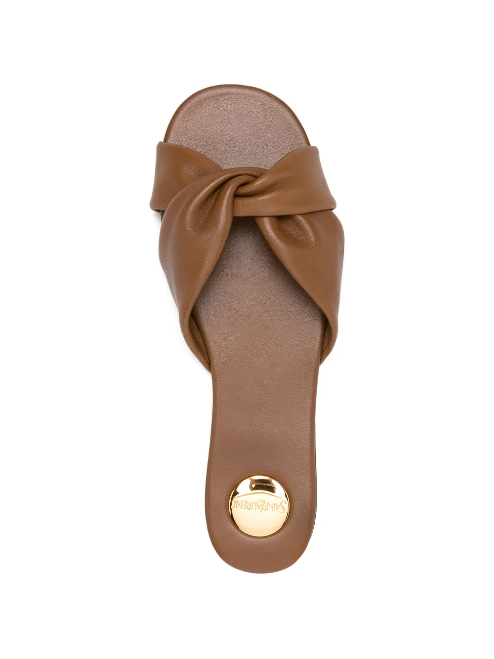 Saint Laurent Leren sandalen Bruin