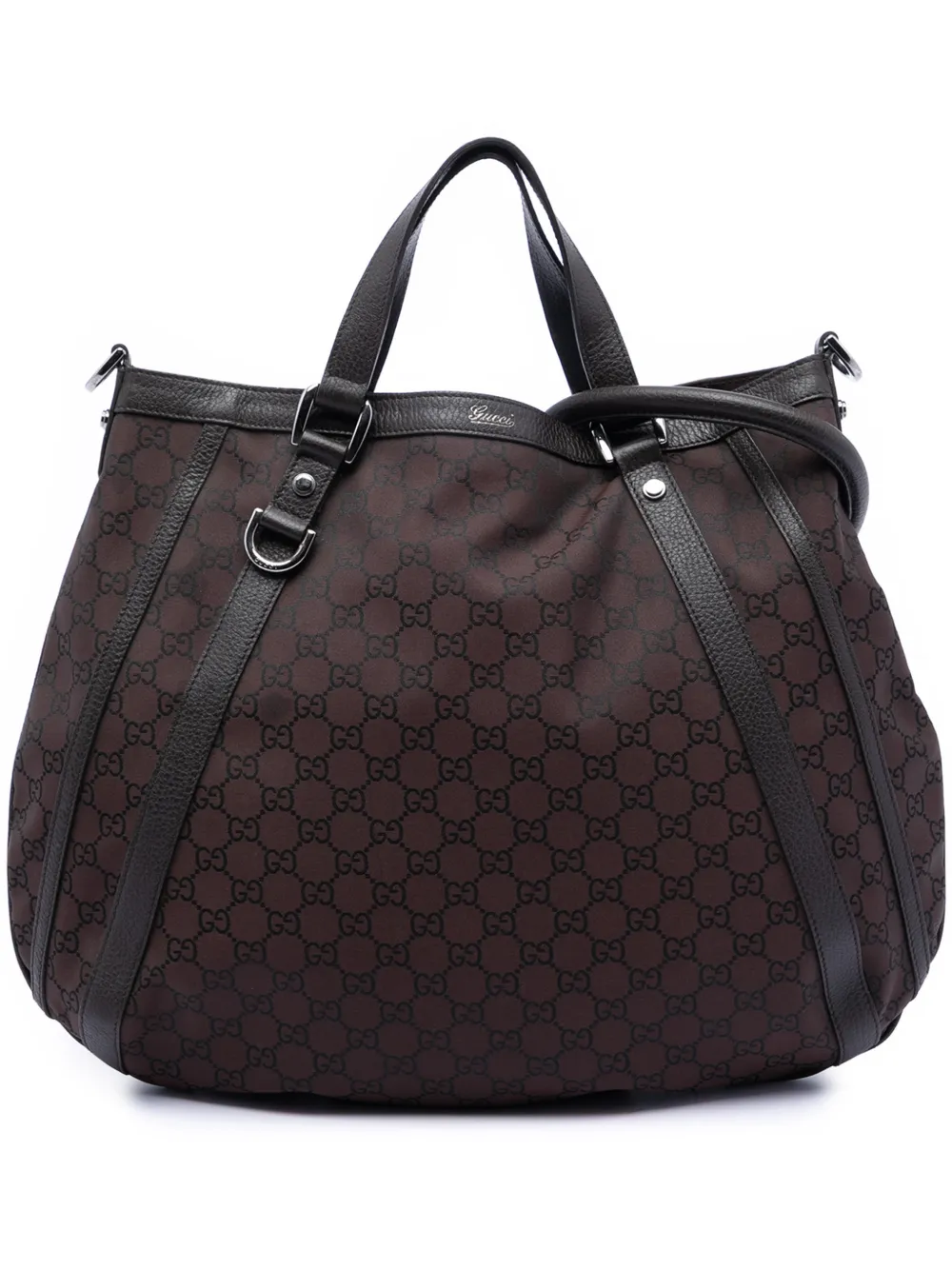 Gucci Pre-Owned 2016-2025 GG Canvas Abbey D Ring Convertible satchel - Marrone