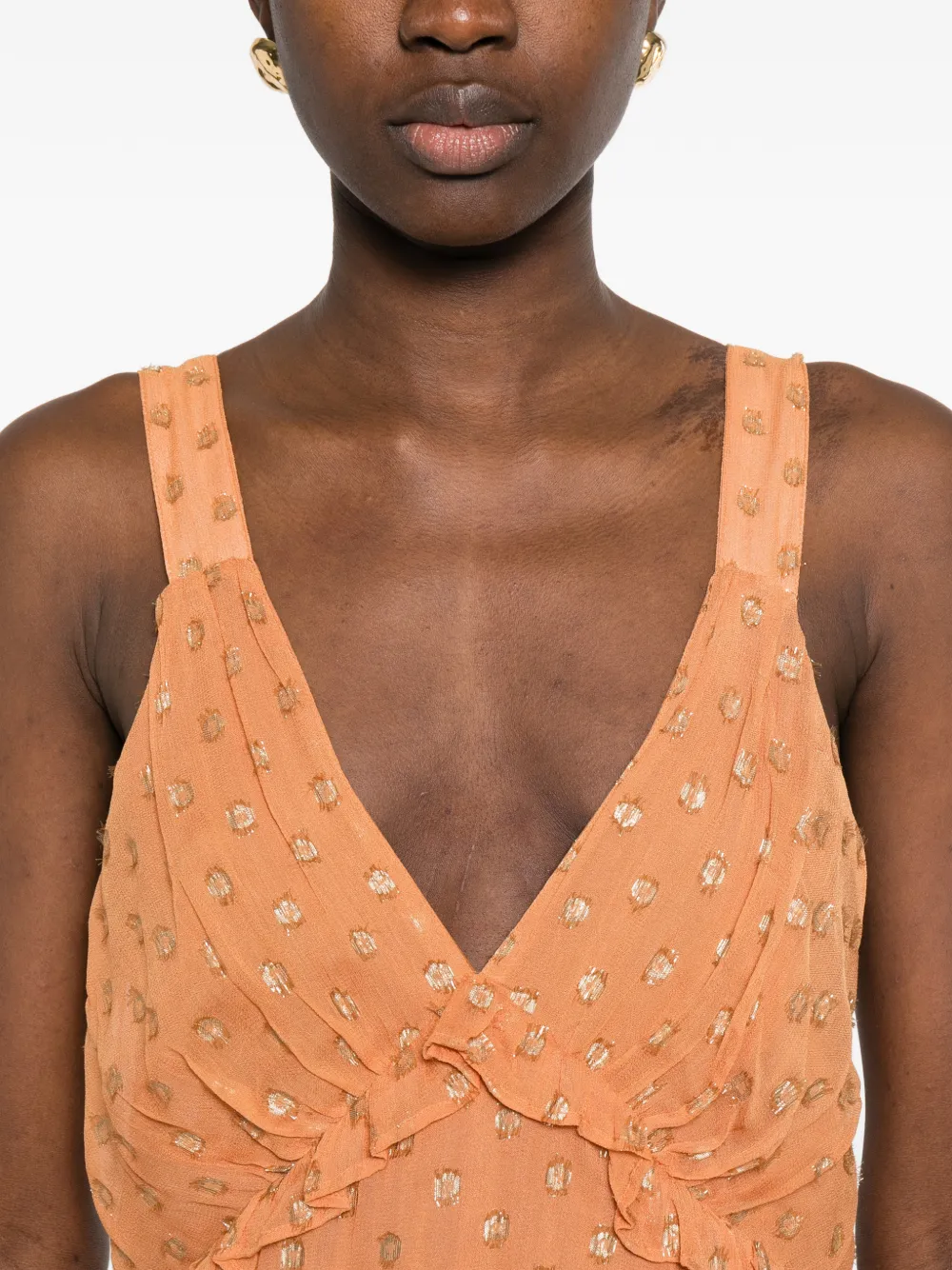 TWINSET Gelaagde maxi-jurk Oranje