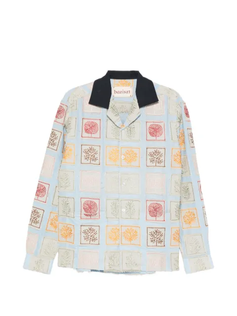 Baziszt embroidered patchwork shirt