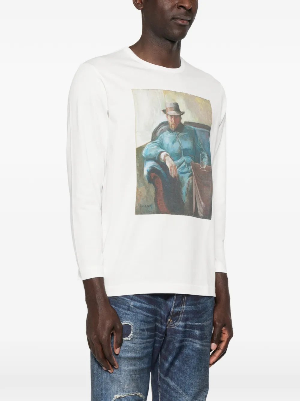 Junya Watanabe MAN T-shirt met lange mouwen Wit
