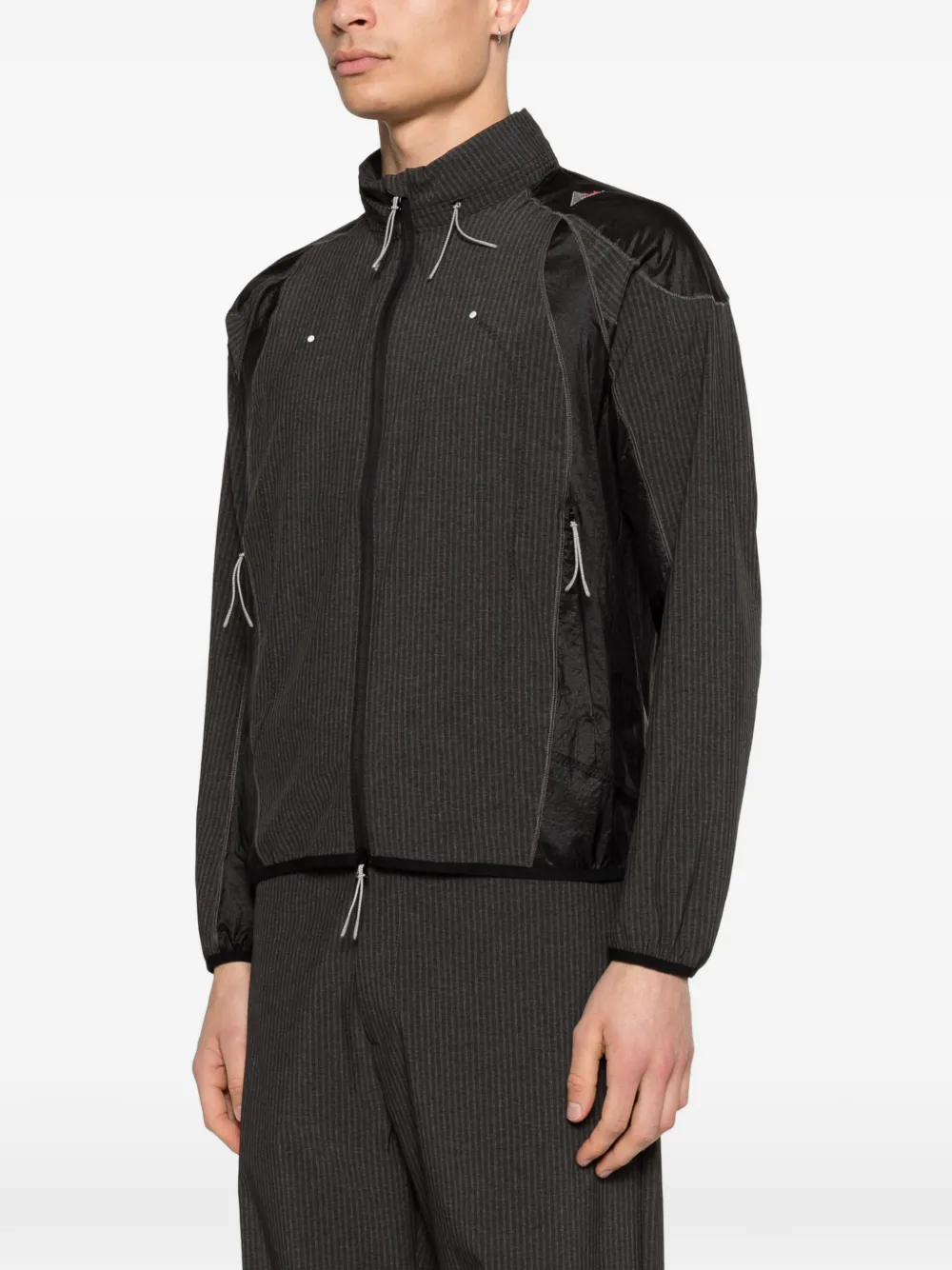  Roa Zip-fastening Striped Jacket - Grey 