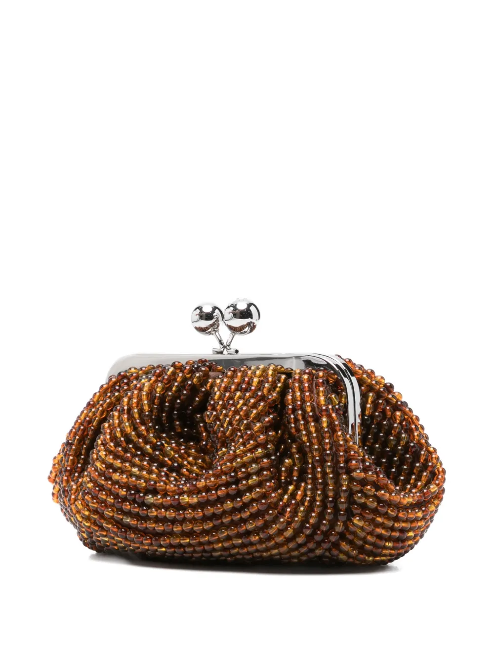  Weekend Max Mara Beaded Clutch Bag - Brown 