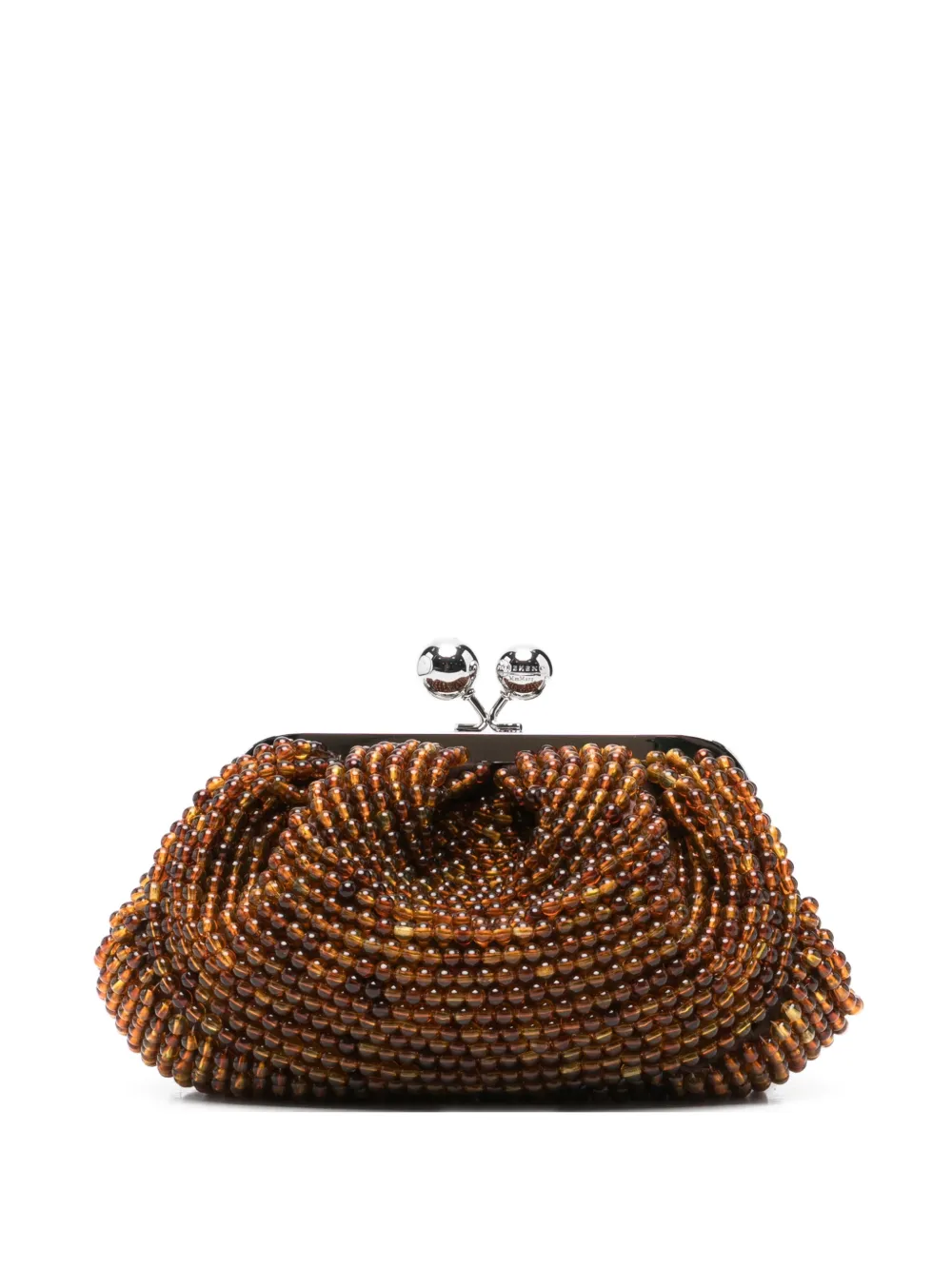 Weekend Max Mara beaded clutch bag - Marrone