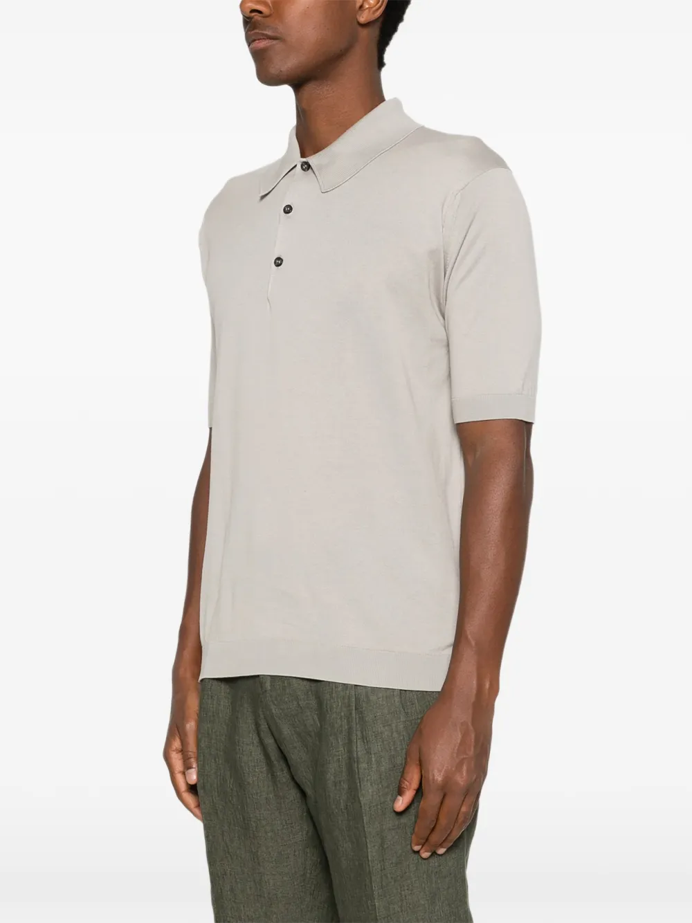 John Smedley Isis poloshirt Grijs