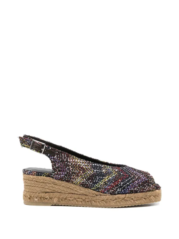 Missoni Open-toe Slingback Sandals in Black