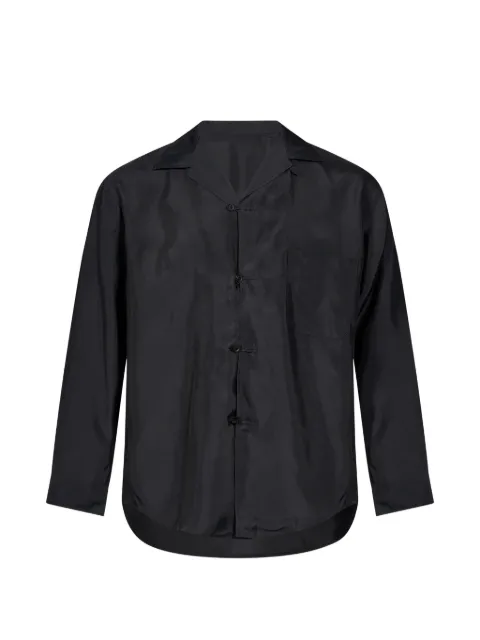 Yohji Yamamoto frog-fastening chest-pocket shirt