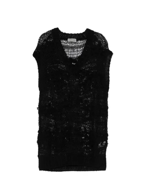 Yohji Yamamoto V-neck knitted top