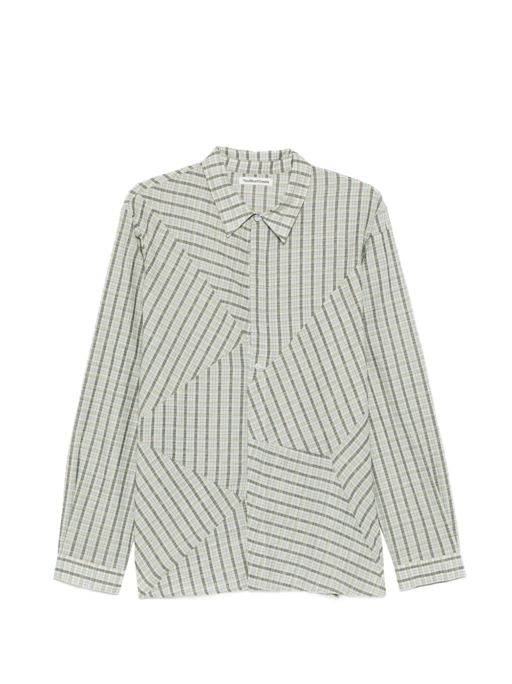 YMC Substance checked shirt - Grün