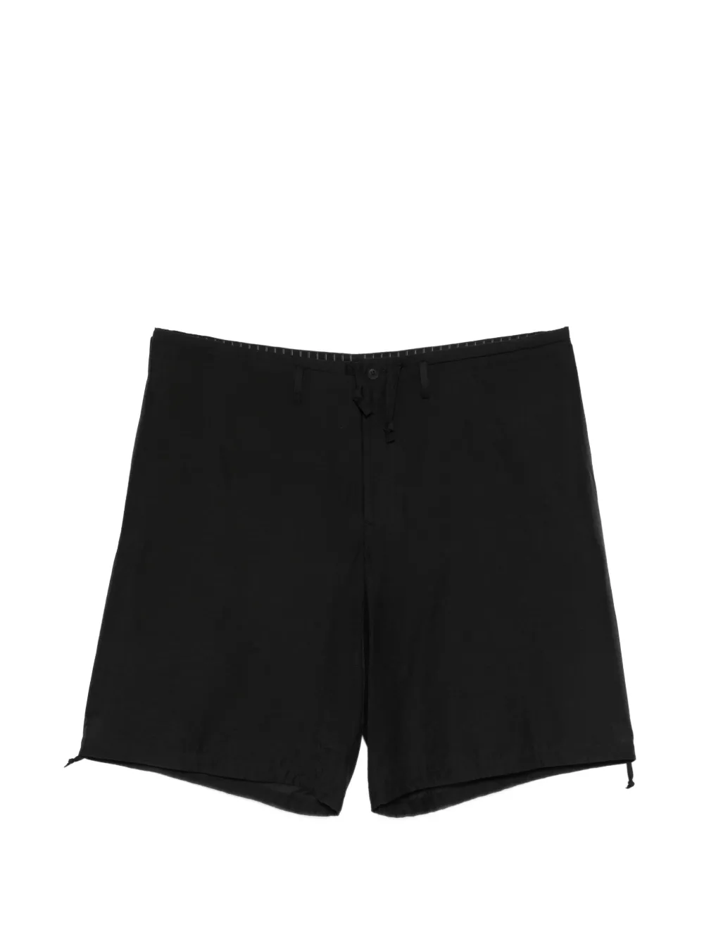 Yohji Yamamoto drawstring-hem shorts - Nero