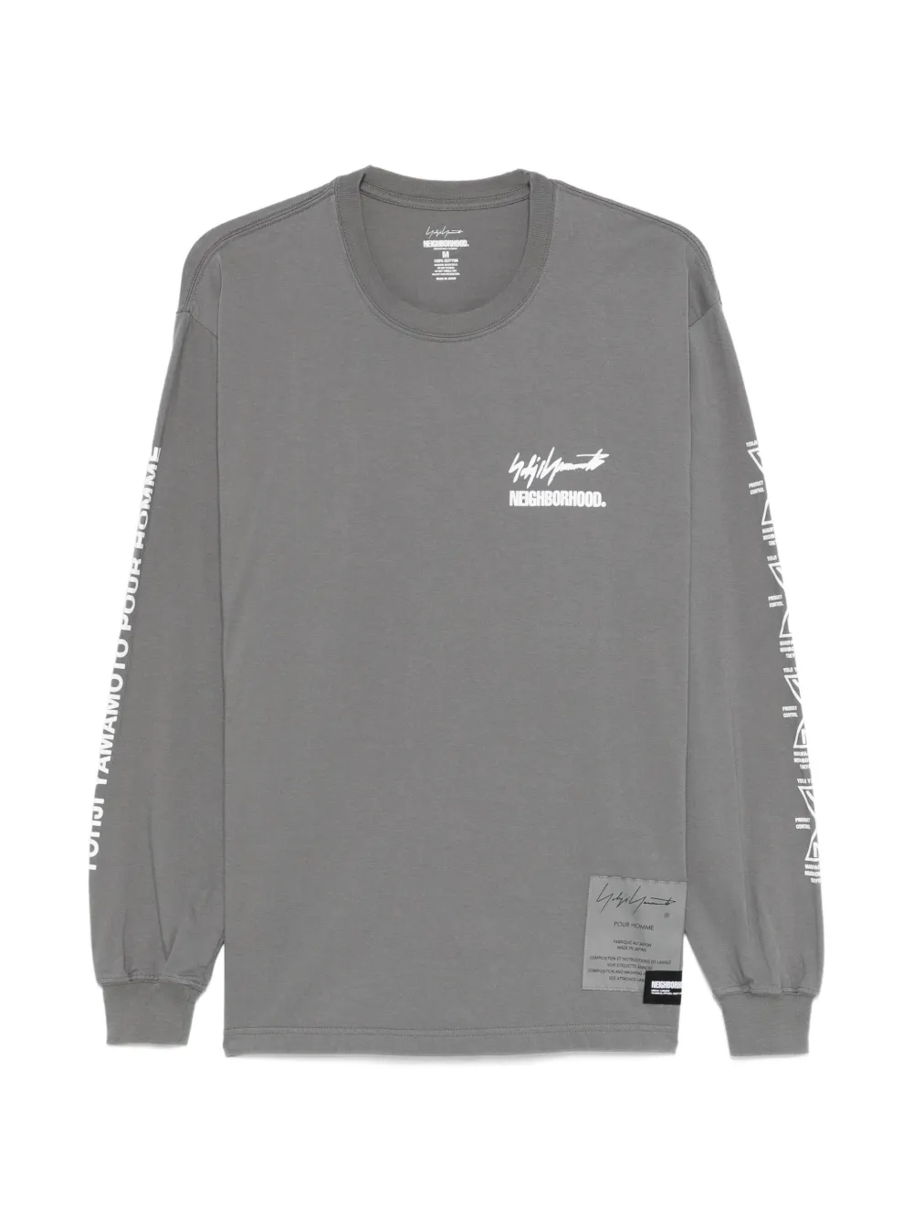 Yohji Yamamoto x Neighborhood long-sleeve T-shirt - Grigio