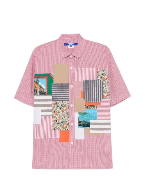 Junya Watanabe MAN patchwork-panel gingham shirt