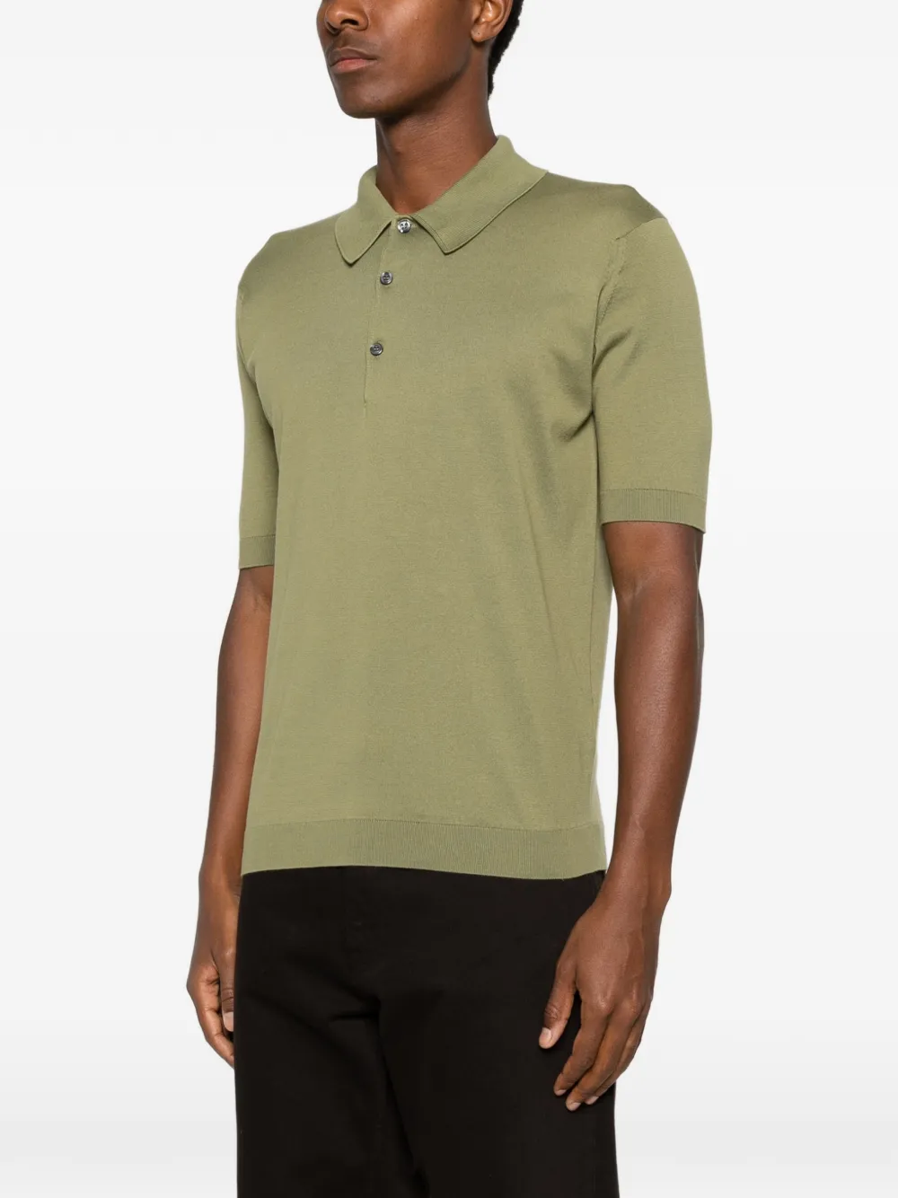 John Smedley Poloshirt Groen