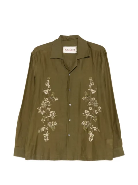 Baziszt floral-embroidered shirt