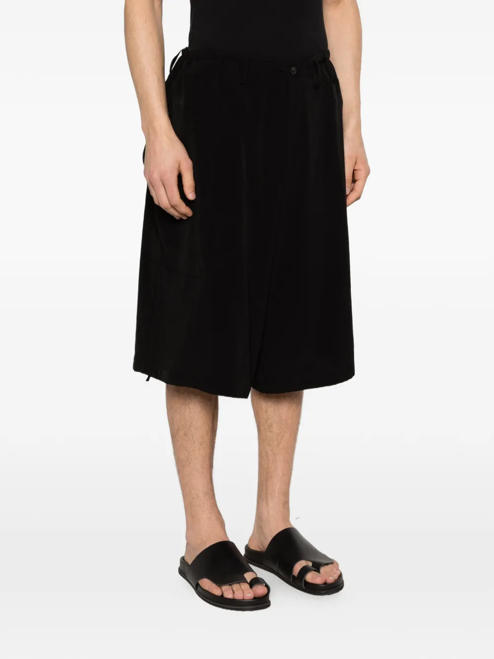 Yohji Yamamoto Shorts met zijzak Zwart