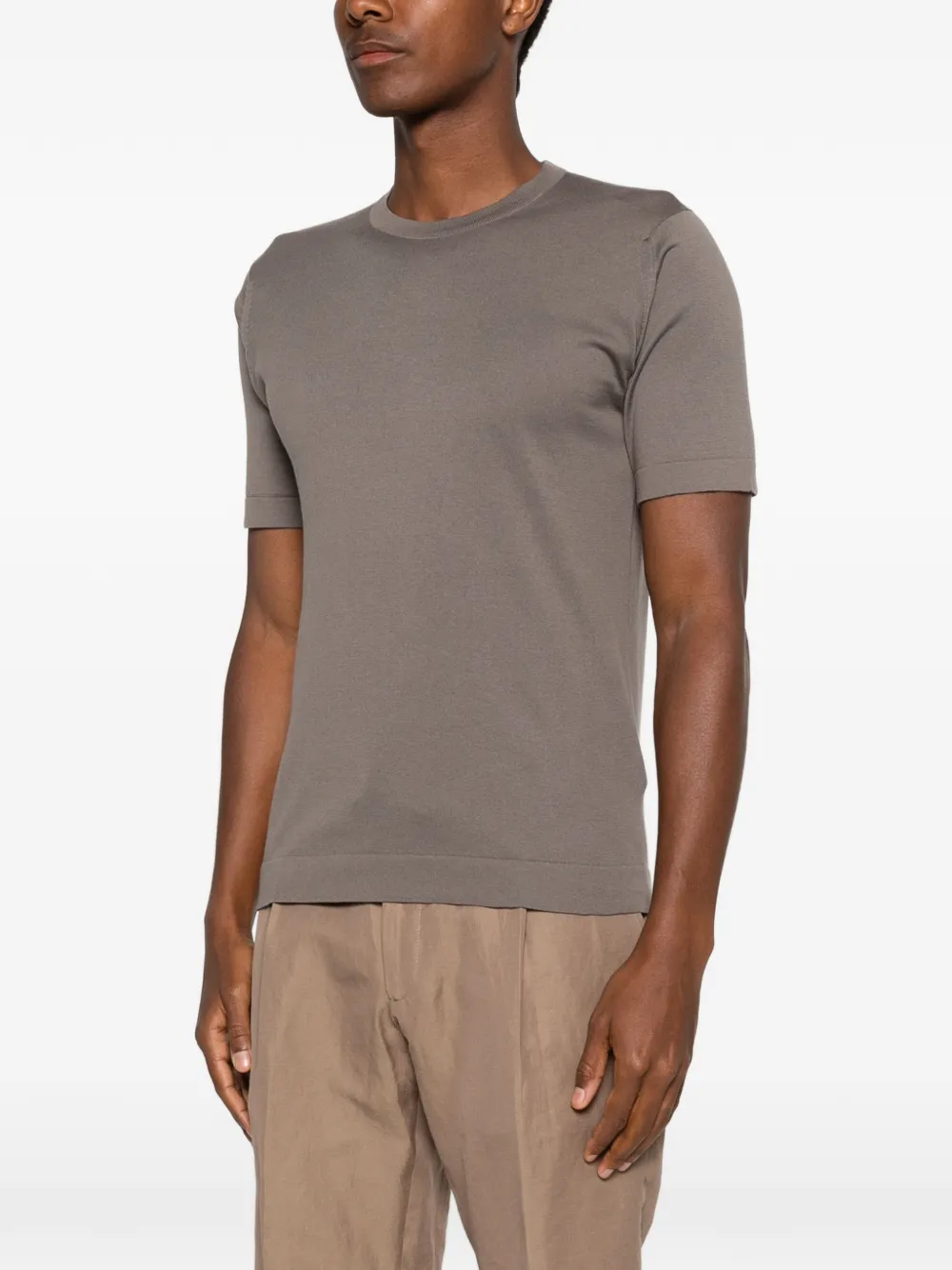 John Smedley Lorca T-shirt Grijs