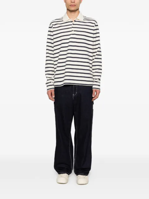 Junya Watanabe MAN striped long-sleeve polo shirt