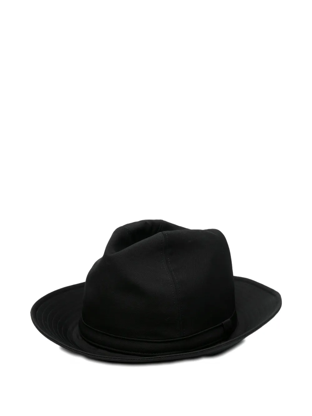 Yohji Yamamoto broad-brim fedora hat - Nero