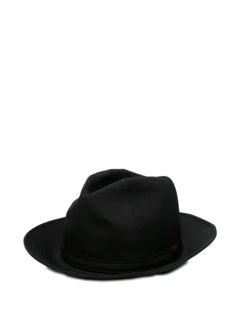 Yohji Yamamoto broad-brim fedora hat