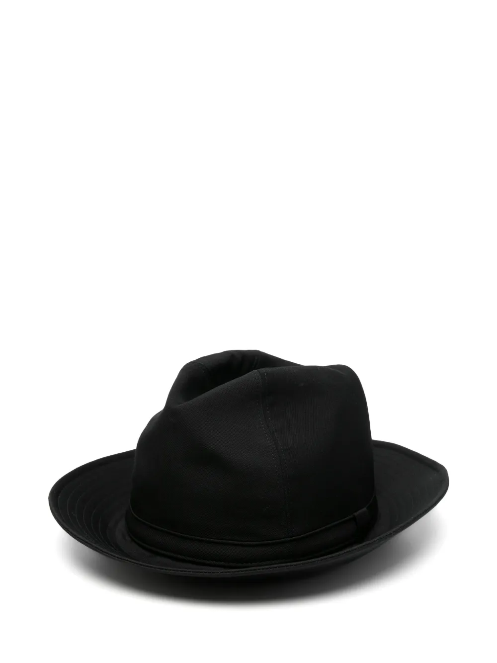 Yohji Yamamoto broad-brim fedora hat - Nero