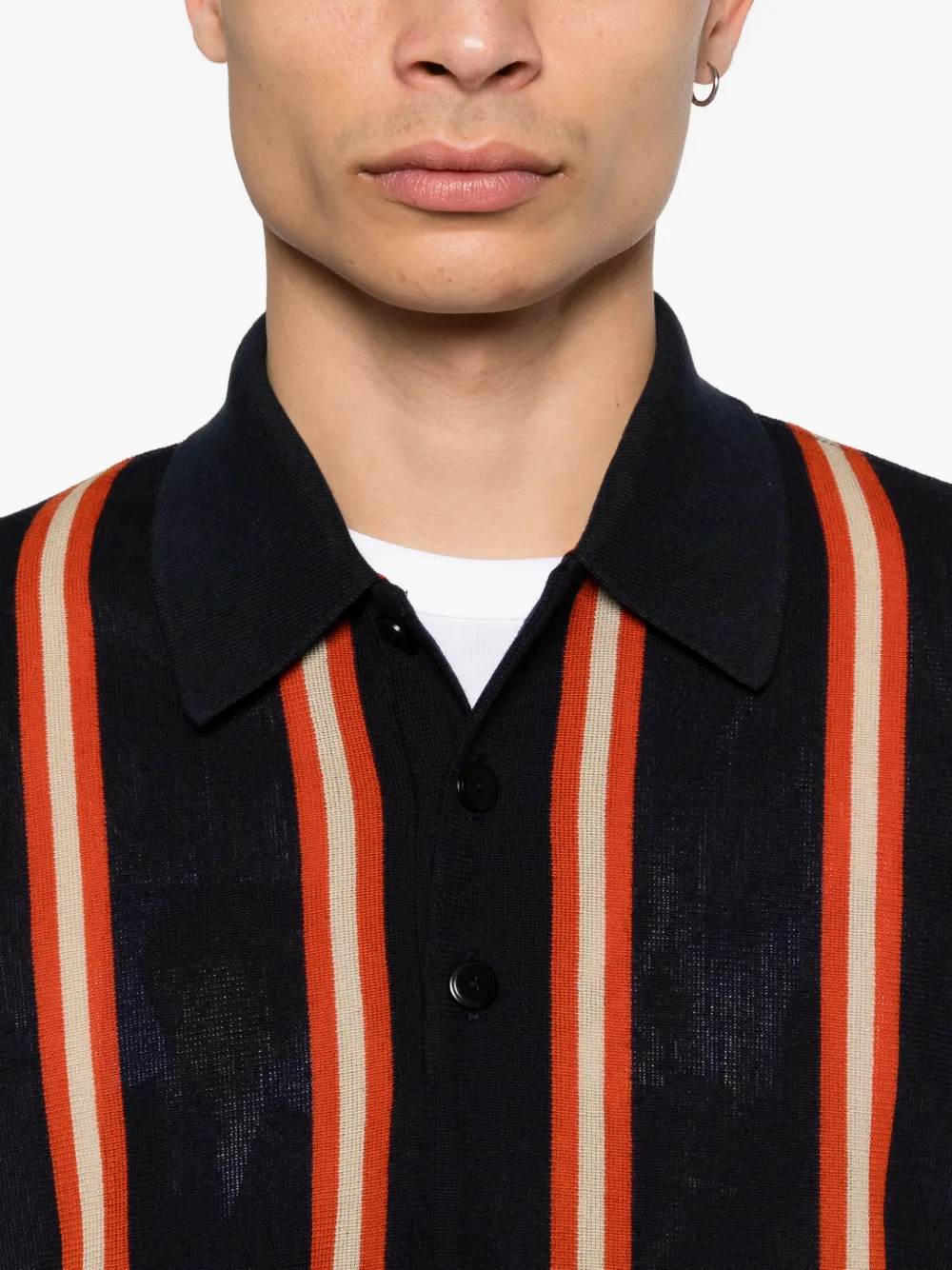 Junya Watanabe MAN Gestreept poloshirt Blauw