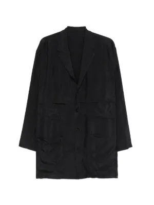 Homme Plissé Issey Miyake Blank Trench Coat | Black | FARFETCH UK