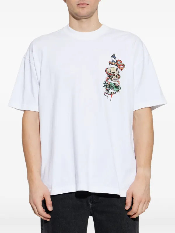 AllSaints Skull Snake Graphic T-shirt | White | FARFETCH