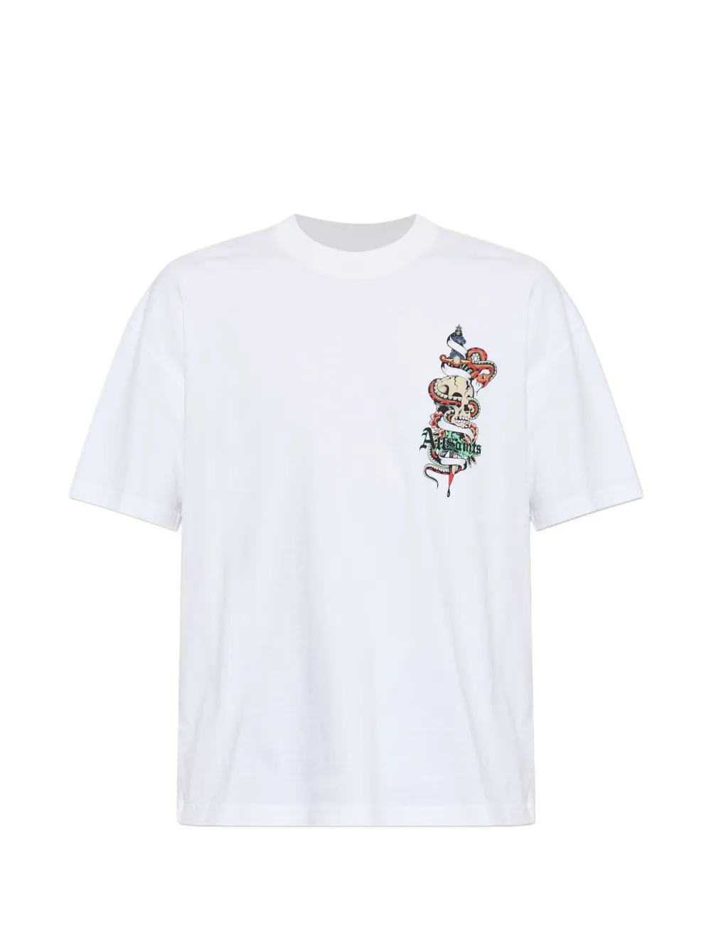 AllSaints T-Shirt mit Totenkopf-Print - Weiß