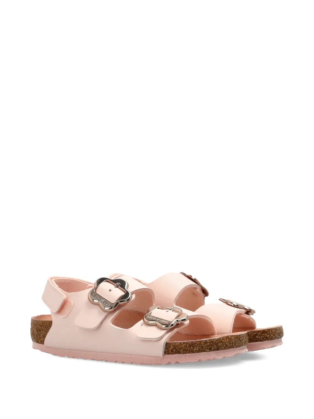 Birkenstock Kids Milano flower-buckle sandal - Rosa