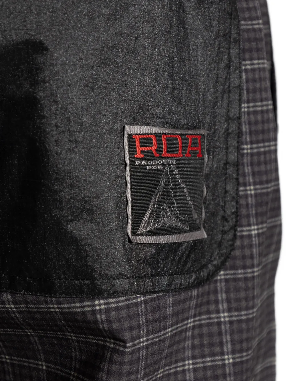 ROA Broek met geometrische vlakken Grijs