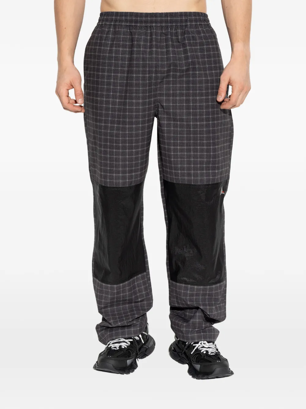 ROA Broek met geometrische vlakken Grijs