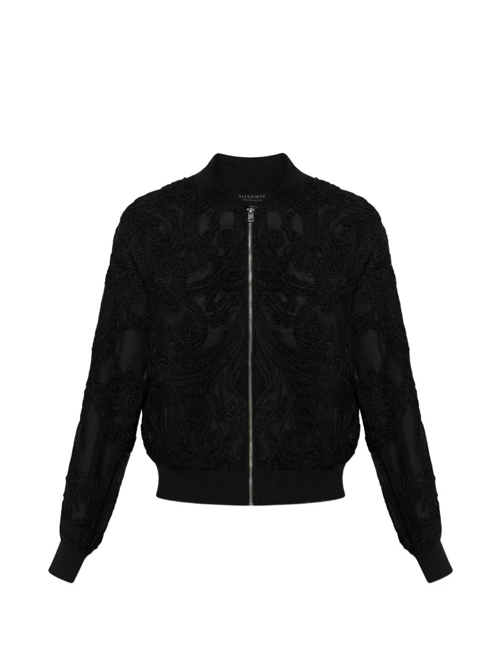 AllSaints Jacke mit Reißverschluss - Schwarz