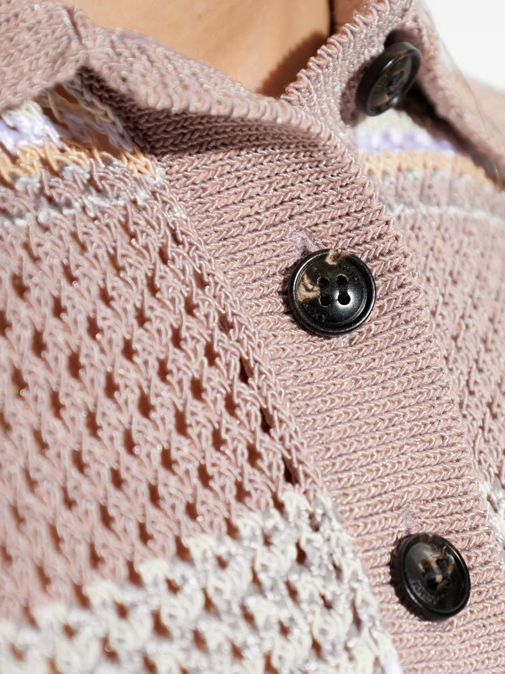 AMIRI Gestreepte polotop met knopen Roze