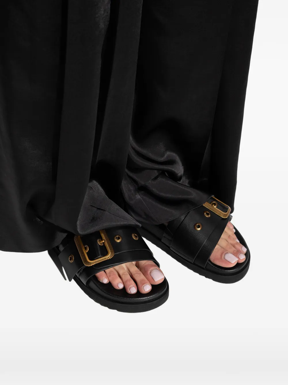 AllSaints Ellie sandalen met gesp Zwart