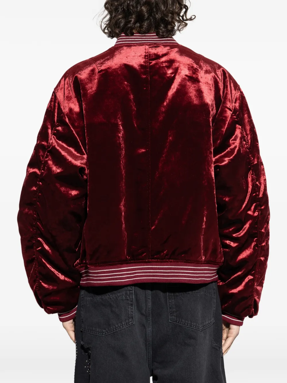 AMIRI Bones fluwelen bomberjack Rood