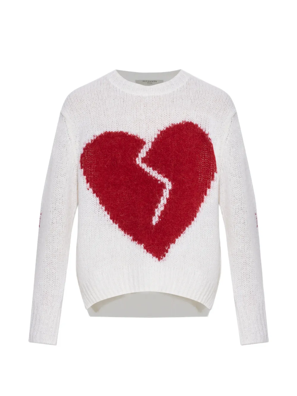 Allsaints Luvheart Crew-neck Pullover In White
