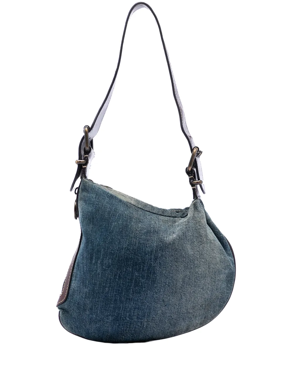 Fendi Pre-Owned 2000-2010 Denim Oyster shoulder bag - Blu