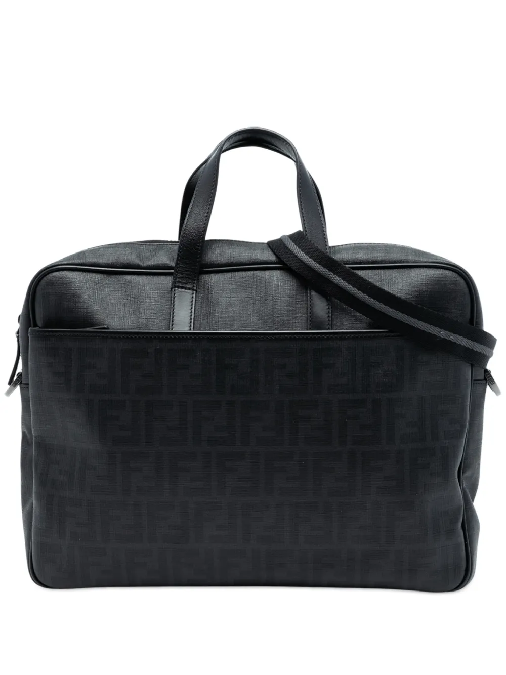 Fendi Pre-Owned 2010-2025 Zucca Coated Canvas business bag - Nero