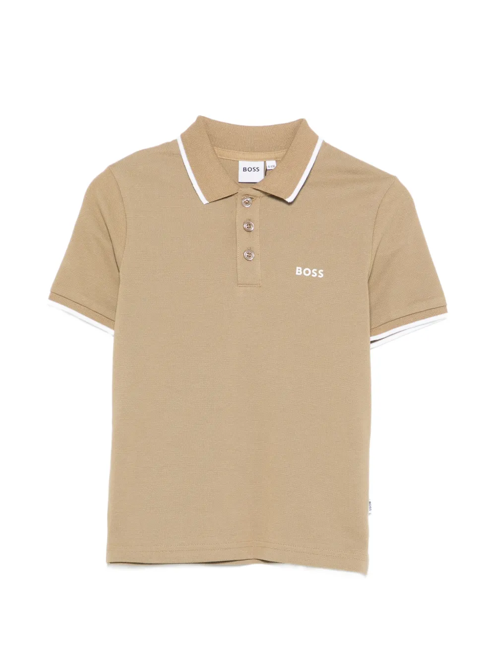 BOSS contrasting-trim polo shirt - Toni neutri