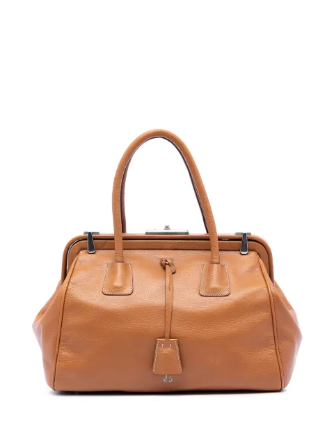 Prada Pre-Owned bolsa de mano Cerniera de piel de cabra Madras 2000-2010