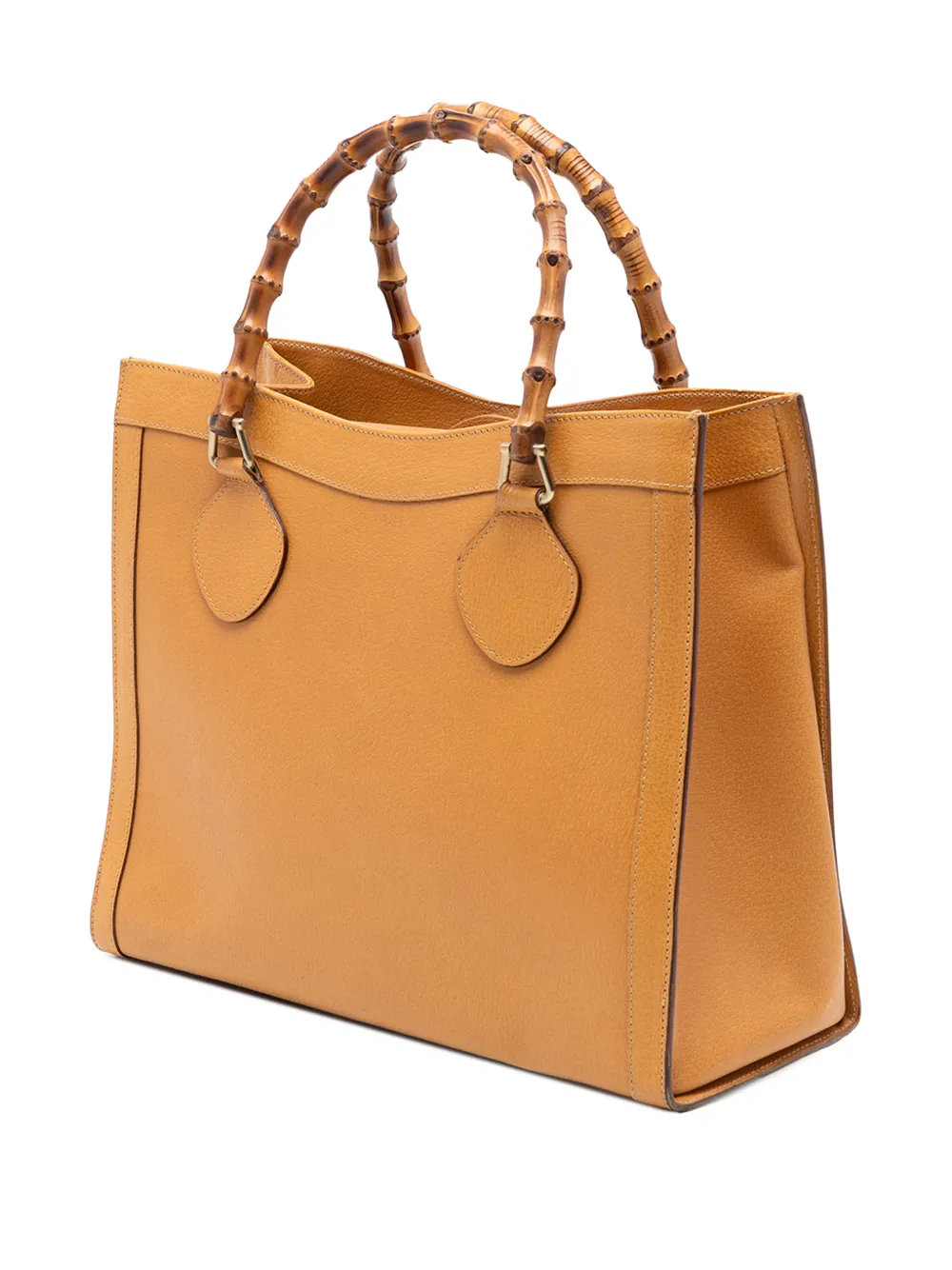 20th Century Medium Leather Bamboo Diana Tote Bag