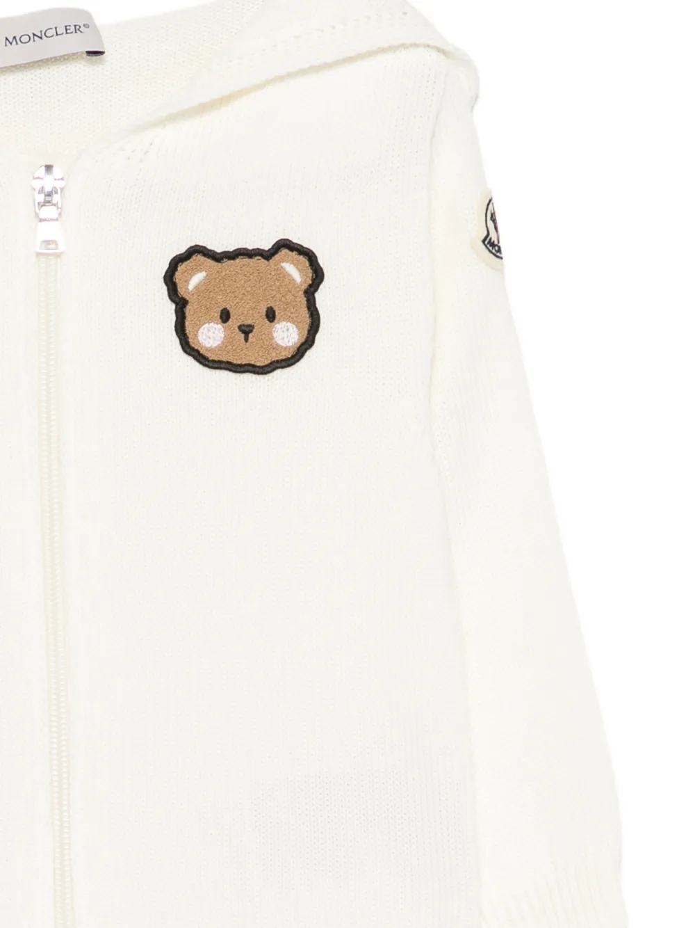 Moncler Enfant Vest met beerapplicatie Beige