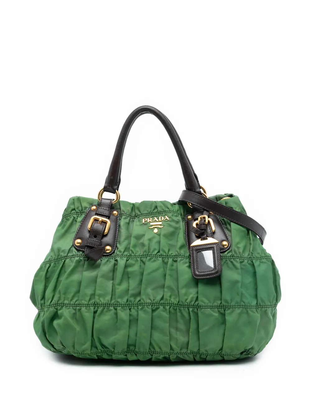 Prada Pre-Owned 2021-2025 Tessuto Gaufre tote bag - Verde