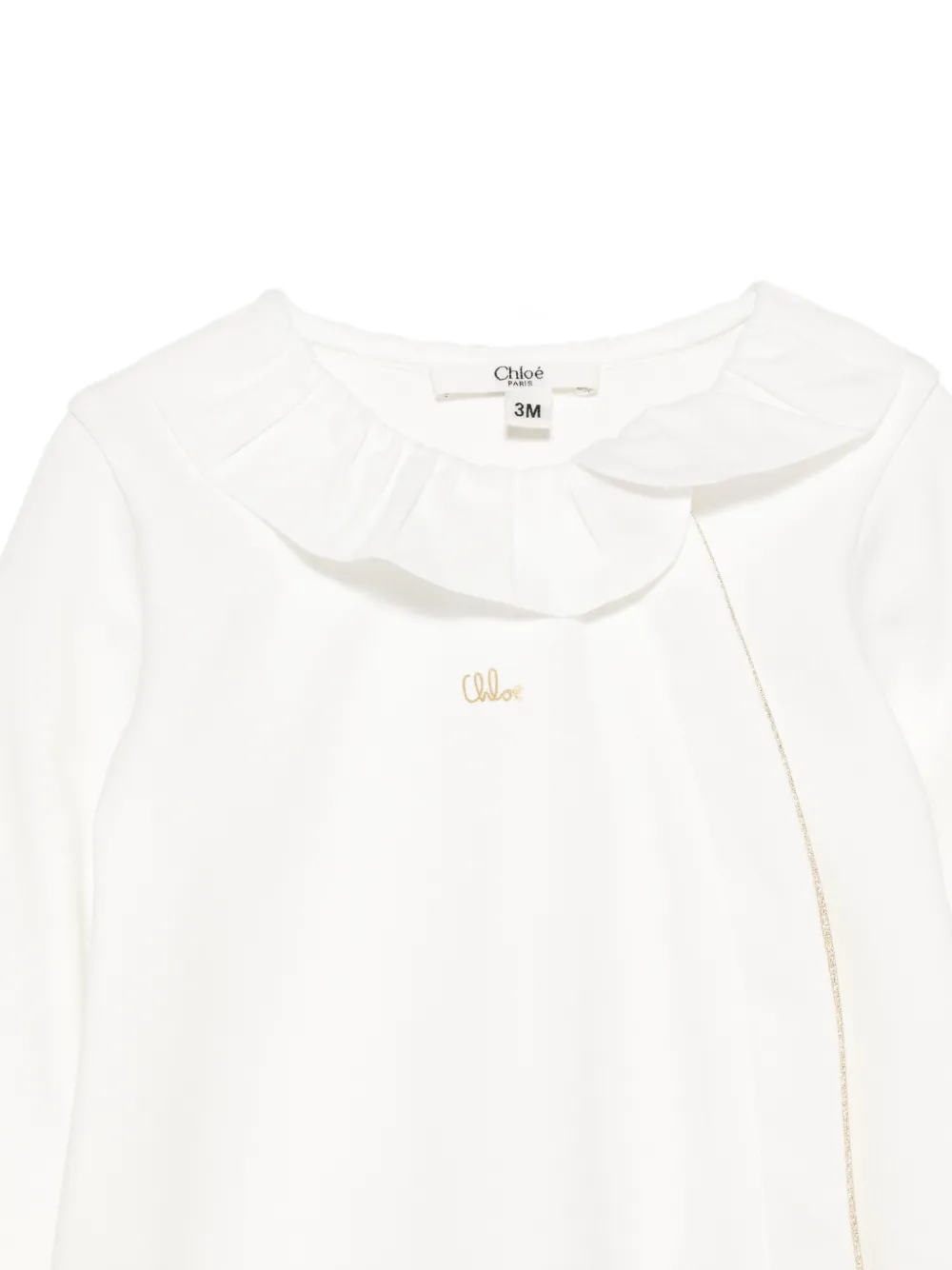 Chloé Kids Driedelige pyjama met logo Wit