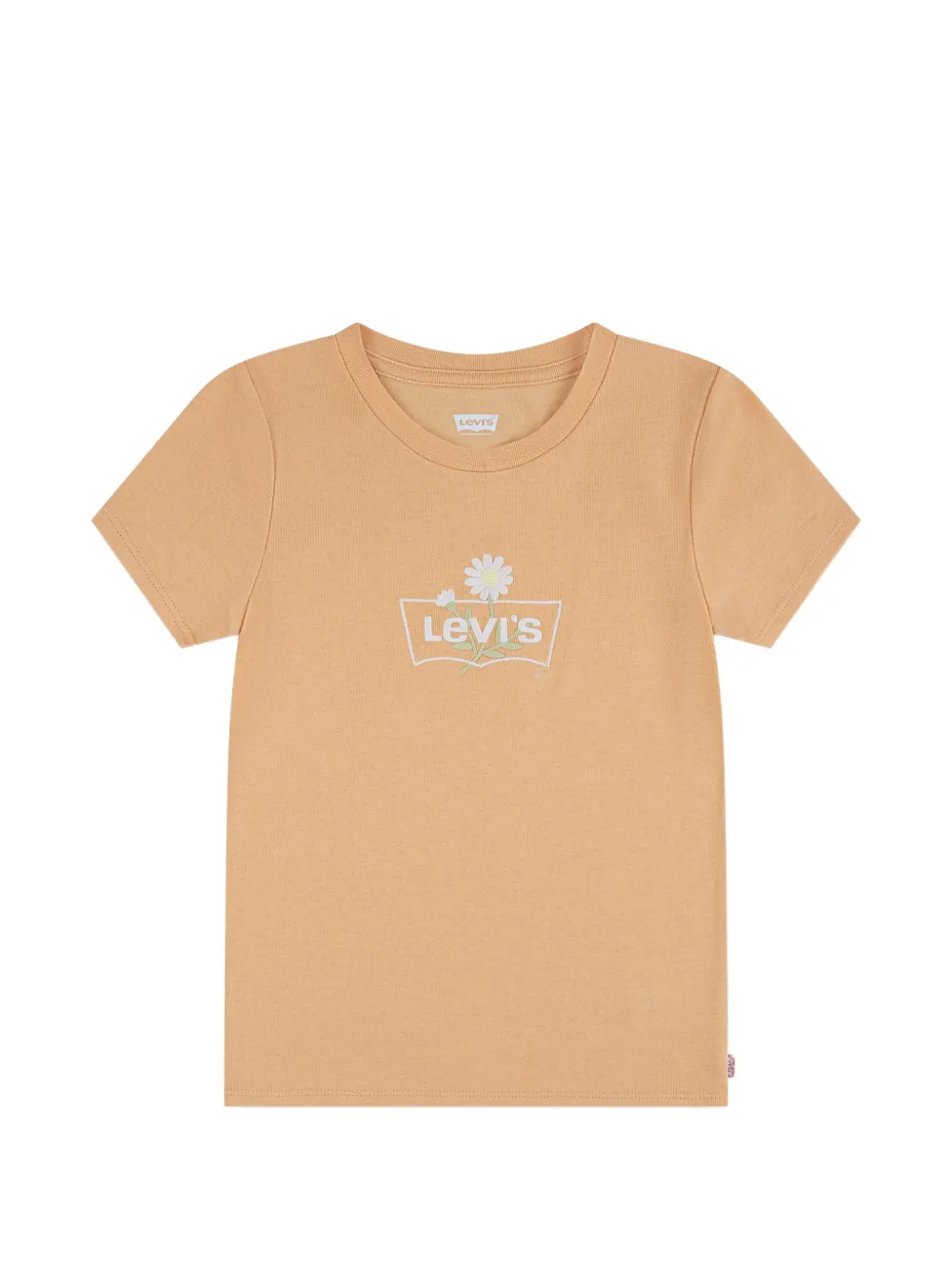 Levi's Kids flower-embroidered T-shirt - Arancione