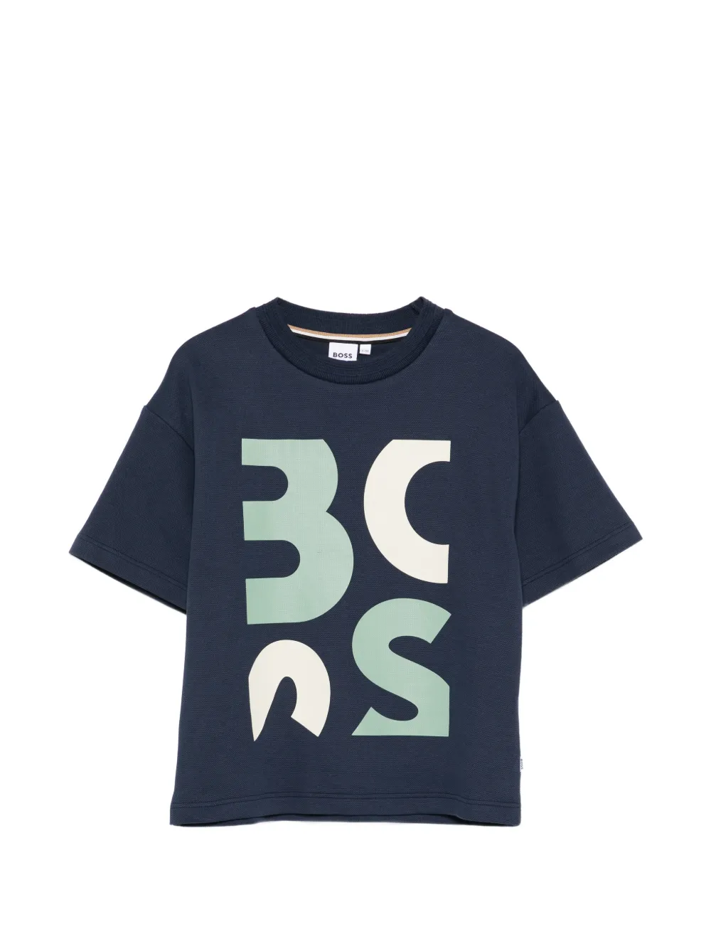 BOSS logo T-shirt - Blu