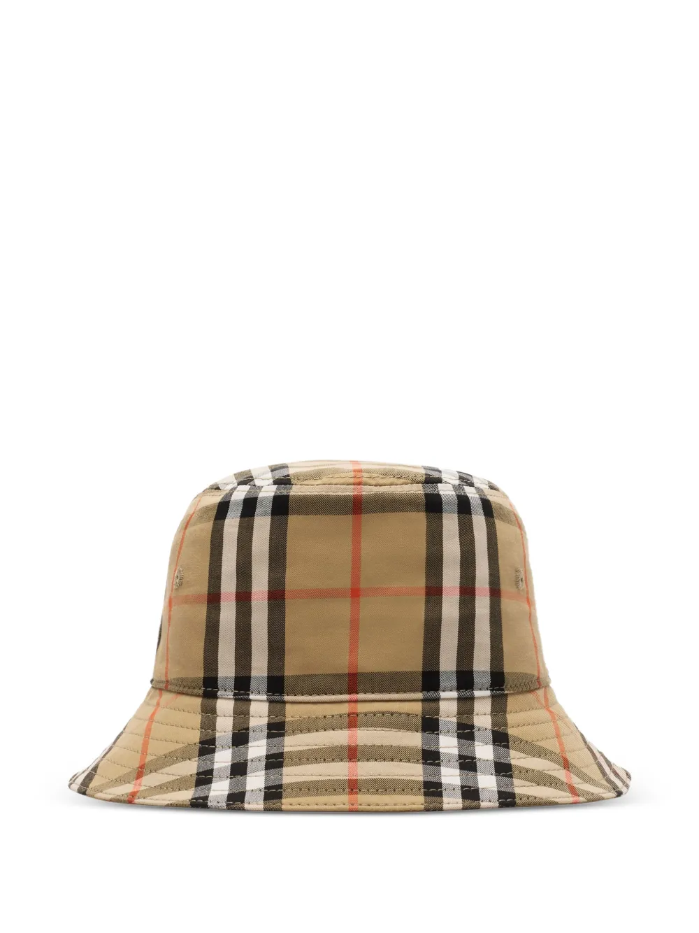 Burberry Kids Check cotton bucket hat - Nude
