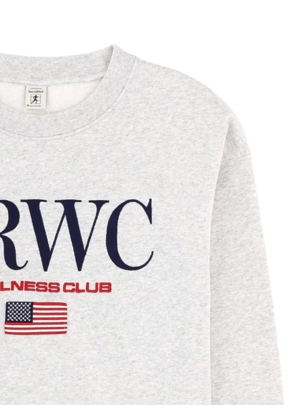 Sporty & Rich Sweater met geborduurd logo Grijs
